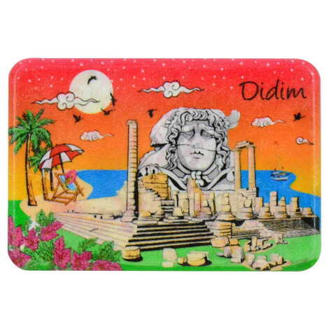 Didim Themed Customised UV Printed Plastic Base Rectangle Fridge Magnet 80x50 mm - 16