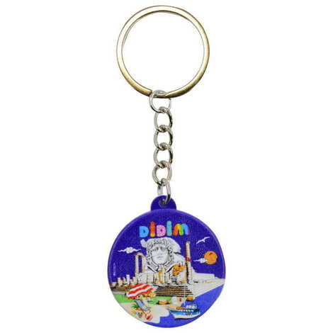 Didim Themed Customised UV Printed Plastic Base Square Keyring 38x100 mm - 3