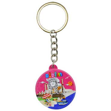 Didim Themed Customised UV Printed Plastic Base Square Keyring 38x100 mm - 4