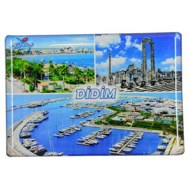 Didim Themed Epoxy Dome Rectangle Souvenir Fridge Magnet 80x55 cm - 4