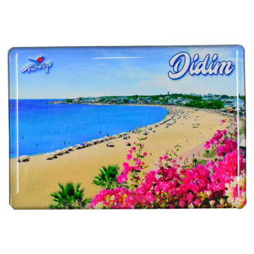 Didim Themed Epoxy Dome Rectangle Souvenir Fridge Magnet 80x55 cm - 9