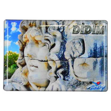 Didim Themed Epoxy Dome Rectangle Souvenir Fridge Magnet 80x55 cm - 10