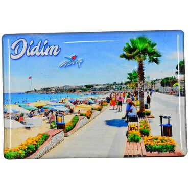 Didim Themed Epoxy Dome Rectangle Souvenir Fridge Magnet 80x55 cm - 11