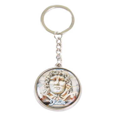 Didim Themed Metal Double Face Round Keychain 40x95 mm - 6