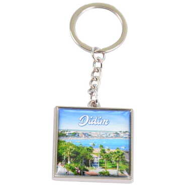 Didim Themed Metal Square Shaped Double Face Keychain 36x95 mm - 7