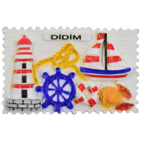 Didim Themed Polyester UV Printed Stoned And Nacrous Fridge Magnet - 3