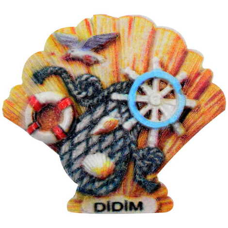 Didim Themed Polyester UV Printed Stoned And Nacrous Fridge Magnet - 4