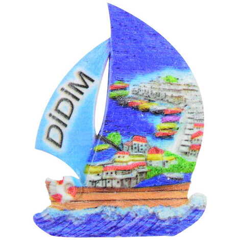 Didim Themed Polyester UV Printed Stoned And Nacrous Fridge Magnet - 5