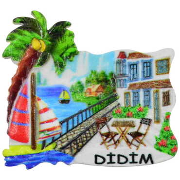 Didim Themed Polyester UV Printed Stoned And Nacrous Fridge Magnet - 7