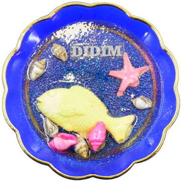 Didim Themed Transparent Polyester Plate Shaped Fridge Magnet - 6