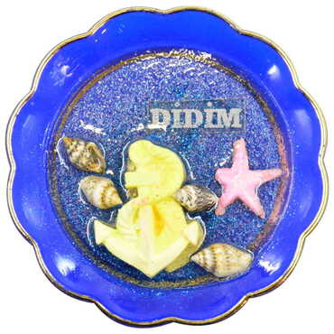 Didim Themed Transparent Polyester Plate Shaped Fridge Magnet - 7