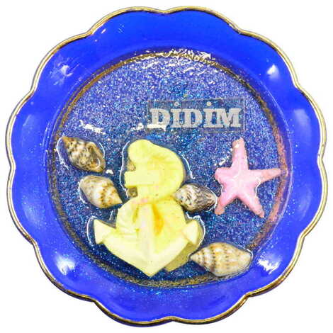 Didim Themed Transparent Polyester Plate Shaped Fridge Magnet - 7