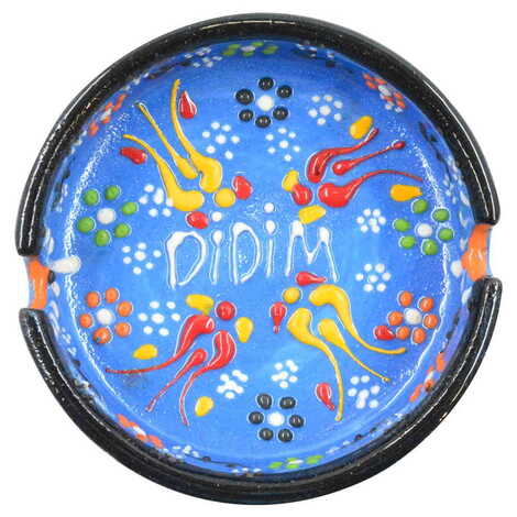 Didim Themed Turkish Ceramic B Serie Ashtray Medium Size - 4