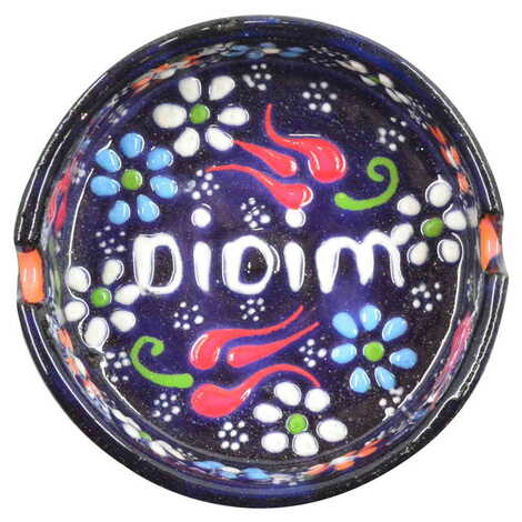 Didim Themed Turkish Ceramic B Serie Ashtray Medium Size - 5