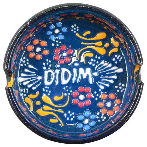 Didim Themed Turkish Ceramic B Serie Ashtray Medium Size - 8