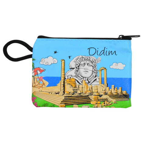 Didim Themed Turkish Woven Wallet 113x80x8 mm - 3