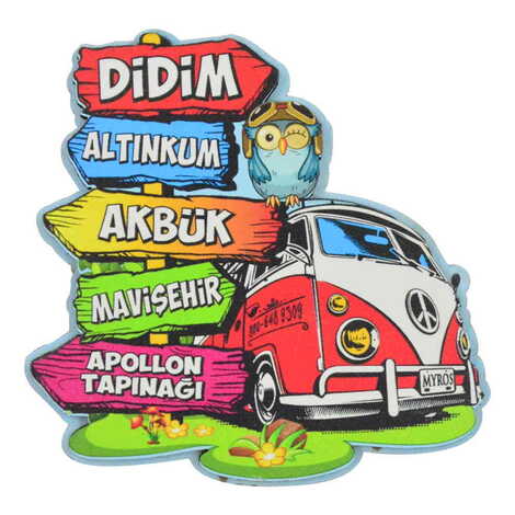 Didim Themed Wooden Customised 2D Souvenir Fridge Magnet - 4