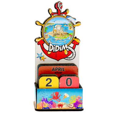 Didim Themed Wooden Table Calendar - 5