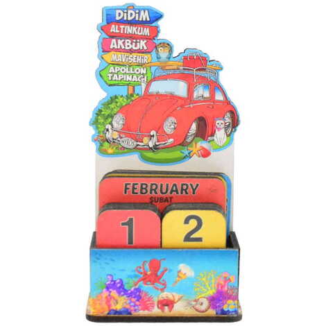 Didim Themed Wooden Table Calendar - 6