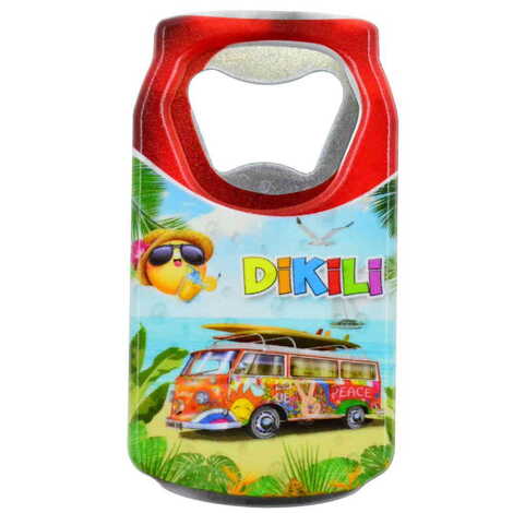 Dikili Themed Customised UV Printed Coca Cola Bottle Shape Plastic Base Bottle Opener 43x80 mm - 4