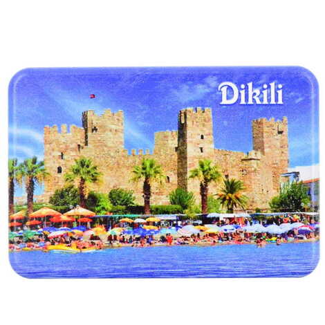 Dikili Themed Customised UV Printed Plastic Base Rectangle Fridge Magnet 80x50 mm - 4