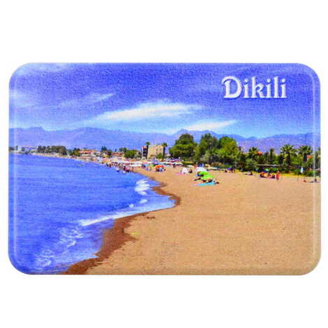 Dikili Themed Customised UV Printed Plastic Base Rectangle Fridge Magnet 80x50 mm - 6