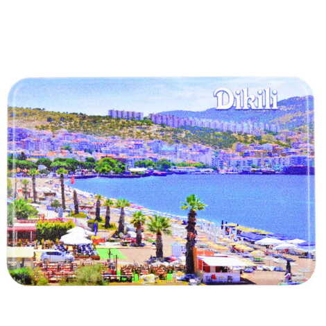 Dikili Themed Customised UV Printed Plastic Base Rectangle Fridge Magnet 80x50 mm - 7