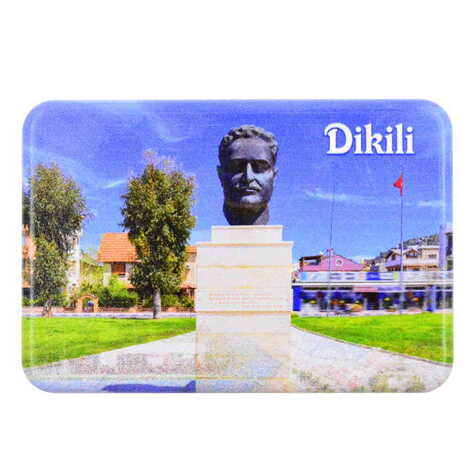 Dikili Themed Customised UV Printed Plastic Base Rectangle Fridge Magnet 80x50 mm - 9