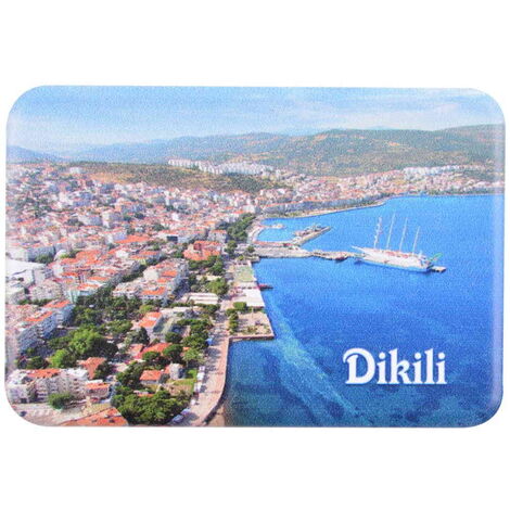 Dikili Themed Customised UV Printed Plastic Base Rectangle Fridge Magnet 80x50 mm - 10