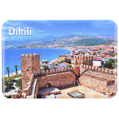 Dikili Themed Customised UV Printed Plastic Base Rectangle Fridge Magnet 80x50 mm - 11