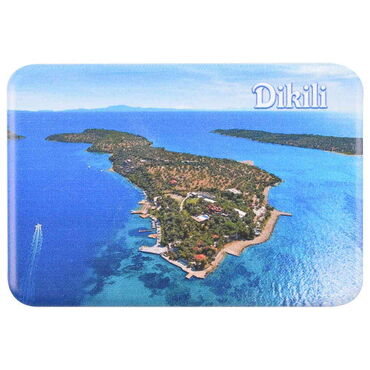 Dikili Themed Customised UV Printed Plastic Base Rectangle Fridge Magnet 80x50 mm - 14