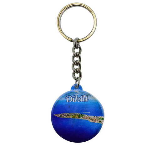 Dikili Themed Customised UV Printed Plastic Base Square Keyring 38x100 mm - 3