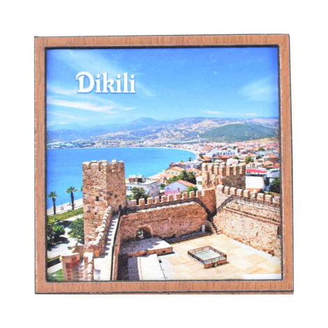 Dikili Themed Wooden Cute Animals Souvenşr Fridge Magnet Serie C 90x120 mm - 3