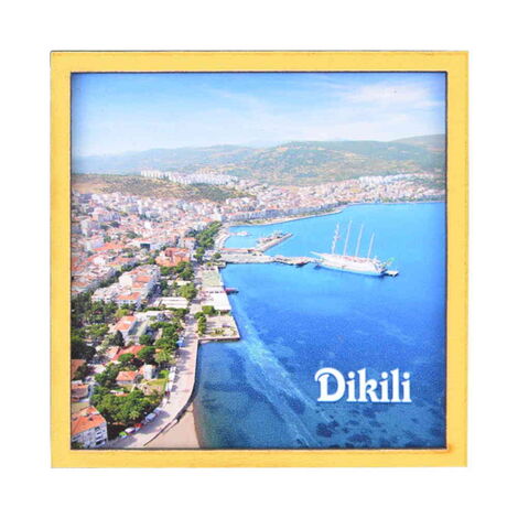 Dikili Themed Wooden Cute Animals Souvenşr Fridge Magnet Serie C 90x120 mm - 4