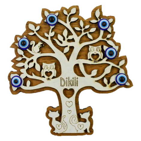 Dikili Themed Wooden Engraved Souvenir Fridge Magnet - 4