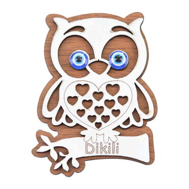 Dikili Themed Wooden Engraved Souvenir Fridge Magnet - 6