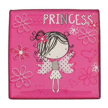 Doughter Themed Epoxy Dome Square Souvenir Fridge Magnet 65x65 mm - Myros