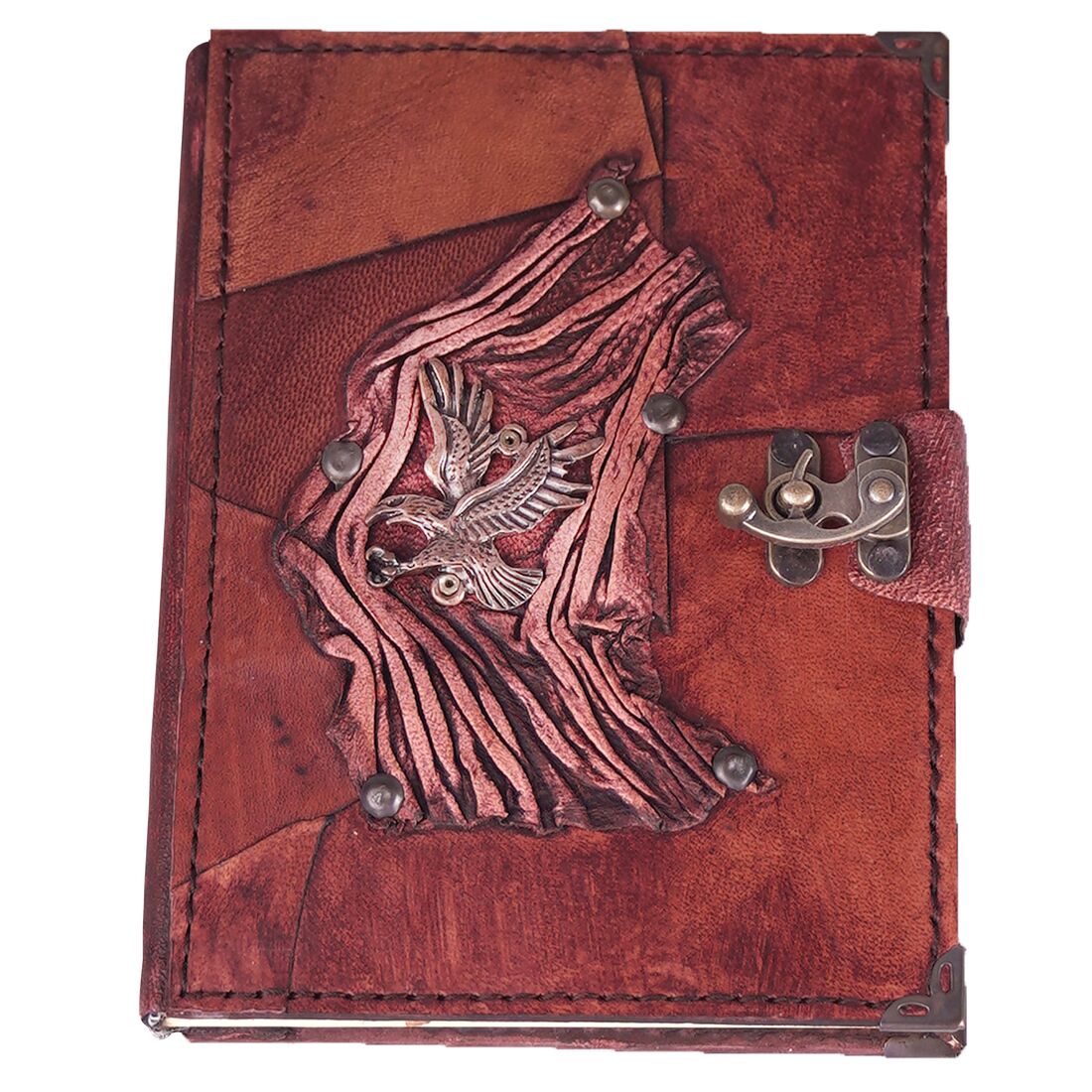 Eagle Themed Medium Leather Notebook - Myros