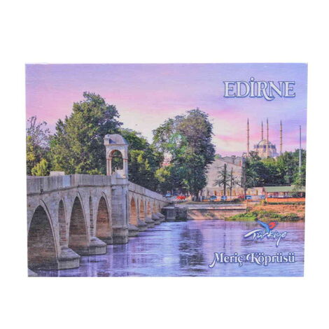 Toptan Edirne Temalı Myros Ahşap Kartpostal 116x150 mm - 3