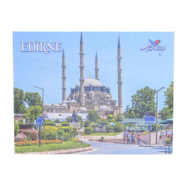 Toptan Edirne Temalı Myros Ahşap Kartpostal 116x150 mm - 4