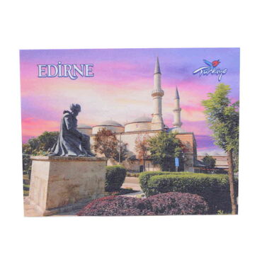 Toptan Edirne Temalı Myros Ahşap Kartpostal 116x150 mm - 6