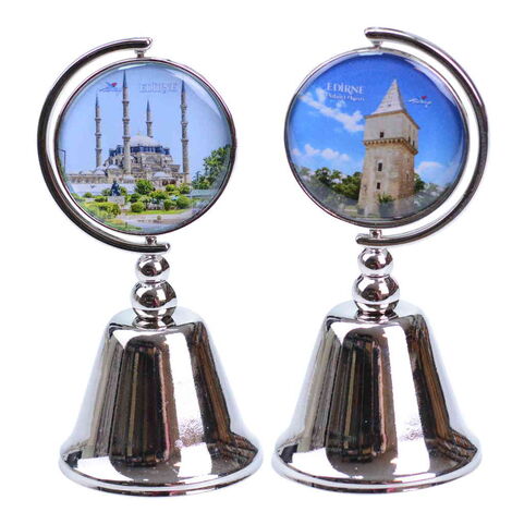 Toptan Edirne Temalı Myros Metal Yuvarlak Çan 44x90 mm - 7