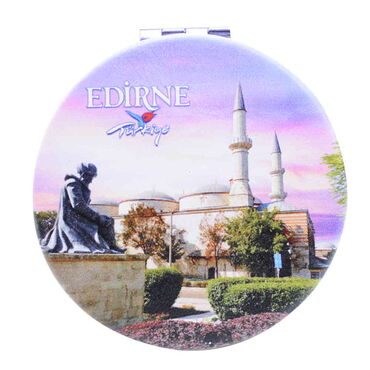 Toptan Edirne Temalı Myros Yuvarlak Özelleştirilmiş Pu Ayna 72x11 mm - 11