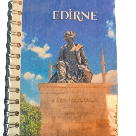 Edirne Themed Custom Printed Wood Cover Notebook 120x170 mm - 5