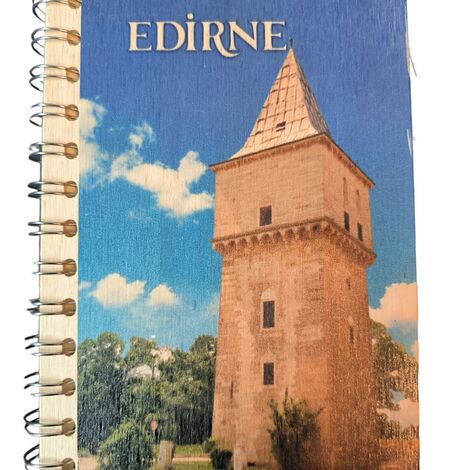 Edirne Themed Custom Printed Wood Cover Notebook 120x170 mm - 6