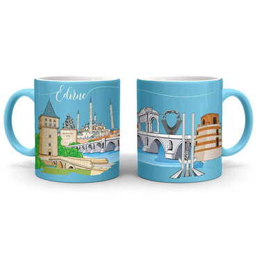 Edirne Themed Customised Serigraphy Printed Ceramic Mug 82x90 mm - 3