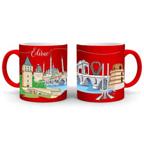 Edirne Themed Customised Serigraphy Printed Ceramic Mug 82x90 mm - 4