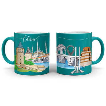 Edirne Themed Customised Serigraphy Printed Ceramic Mug 82x90 mm - 8