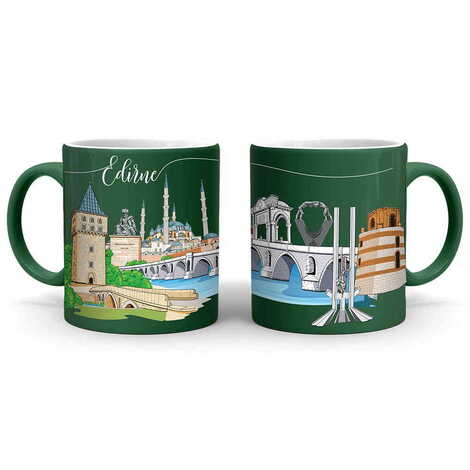 Edirne Themed Customised Serigraphy Printed Ceramic Mug 82x90 mm - 9