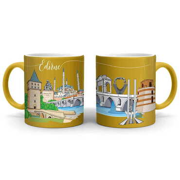 Edirne Themed Customised Serigraphy Printed Ceramic Mug 82x90 mm - 11